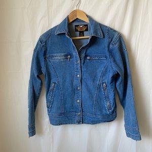 EMBROIDERED HARLEY DAVIDSON DENIM JACKET